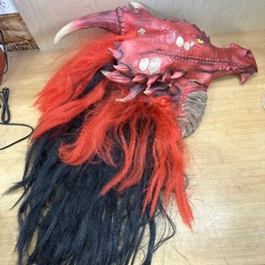 Morris Costumes Latex Brimstone Dragon Premiere Red Mask. MR112794 - Picture 1 of 4