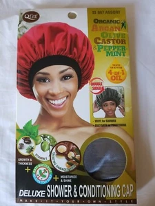 Qfitt Organic Argan, Shea Butter + Olive Oil Deluxe Shower, Conditiong Cap #867 - Picture 1 of 5