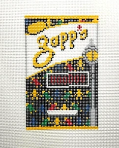 NEEDLE NOLA Zappy Chips New Orleans Ornament Handpainted Needlepoint Canvas - Picture 1 of 1