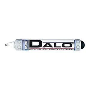 6 Dykem Dalo Industrial Paint Steel Tip Metal Markers White Broad Tip 26084