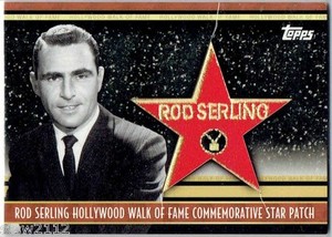AMERICAN PIE 2011 TOPPS ROD SERLING HOLLYWOOD WALK FAME PATCH TWILIGHT ZONE /50