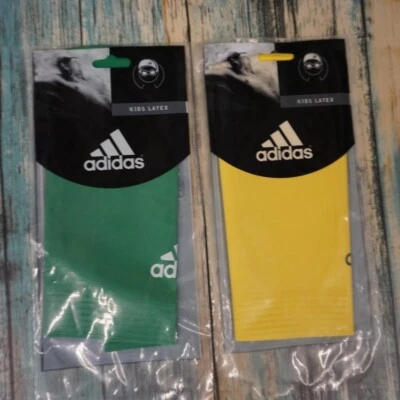 SET OF 2! light weight ADIDAS youth latex swim cap GREEN & YELLOW #233 - Image 1 of 4