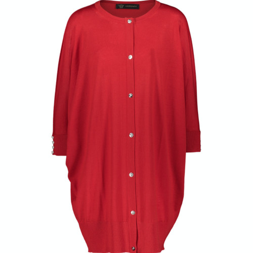 GIANNI VERSACE Abito in maglia oversize fine Rosso IT 40 UK 8 £600