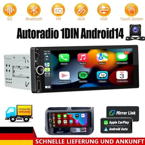 Android 14 6.9" 2+32G Carplay Autoradio 1 DIN GPS NAV Wifi Bluetooth RDS kam FM - Bild 1 von 15