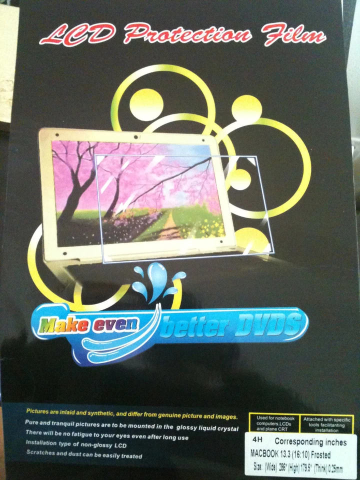 APPLE MACBOOK AIR PRO 13.3" 4H REUSABLE WASHABLE LCD MATTE SCREEN PROTECTOR FILM - Image 1 of 1