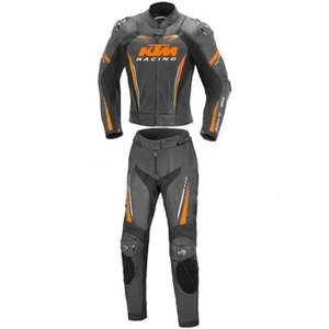 Traje de motociclista de cuero de carrera KTM motociclista combi de cuero para hombre moto chaqueta de cuero pantalones CE - Imagen 1 de 4