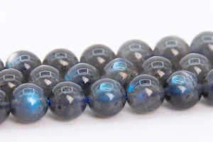5MM Genuine Natural Deep Gray Labradorite Beads Grade AA Round Loose Beads - Picture 1 of 4