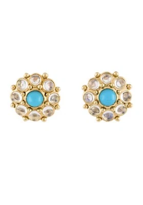 Temple St. Clair 18k Turquoise “Stella” Earrings $1750 - Image 1 of 4