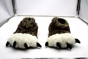 Men's Lazy One Fun Animal Character Faux Fur Bear Claw Slippers Size L 5-7 - Picture 1 of 4