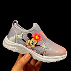 Disney Minnie Mouse Toddler Girls Light Up Sneaker Size 10 Pink Lavender Slip on