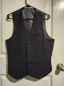 Men's tuxedo vest Black Wedding Formal - Picture 1 of 6