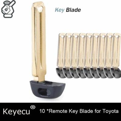 10x For Toyota Avalon Camry Corolla RAV4 Uncut Smart Remote Emergency Key Blade - Image 1 of 2