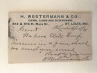 1891 Postcard H. Westermann & Co. China Glass Queensware St Louis Missouri