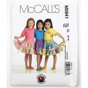 Falda y apliques para niñas con patrón McCalls 5841 Whistlepig Creek talla 6-7-8 SIN CORTAR - Imagen 1 de 3