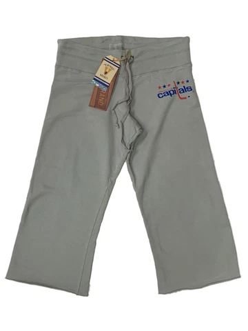 Washington Capitals Retro Brand WOMEN'S Gray Cutoff Capri Sweatpants (S) Cover