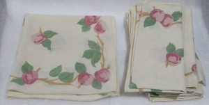 Vintage Fransiscan Apple 16" Cloth Dinner Napkins lot of 6 rare - Picture 1 of 5