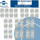 80 TENS Elektroden EMS Pads 5x5cm selbstklebend für Reizstrom Geräte 2mm Stecker
