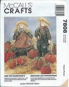 M 7808 Schnittmuster 21" SCARECROW PUPPE & KLEIDUNG Nähen KÜRBISSE in 3 Größen UNGESCHNITTEN - Bild 1 von 1