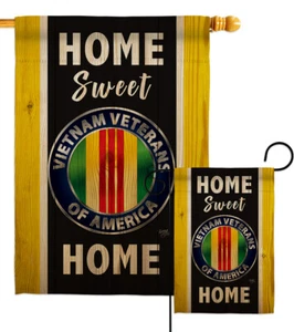 Home Sweet Vietnam Garden Flag Armed Forces Service Decorative Yard House Banner - Imagen 1 de 13