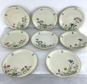 8er Set Franken Krautheim Bayern Selb Wiesenblumen 7 3/4" Salatteller - Bild 1 von 14