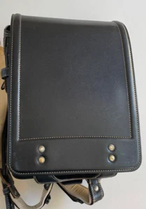 Mochila escolar para niños Randoseru Tsuchiya Kaban negra usada Japón - Imagen 1 de 9