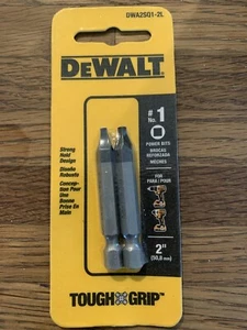 DeWalt Pack Of 2 #1 Power Drill Bit 2" DWA2SQ1-2L - Picture 1 of 2