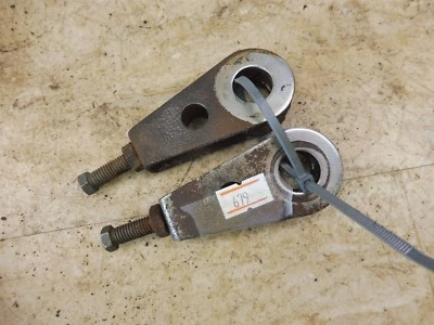1975 Yamaha DT250 DT 250 Y679' rear wheel adjusters set pair - Image 1 of 3