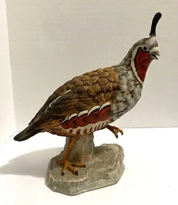 VINTAGE GOTO ORIGINAL,  MOUNTAIN QUAIL, 7.5" TALL TO TOP NOTCH, 9" LONG - Picture 1 of 1
