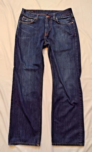 Tommy Hilfiger Brooklyn Mens Regular Fit 36x34 Straight Leg Blue Denim Whiskers - Picture 1 of 11