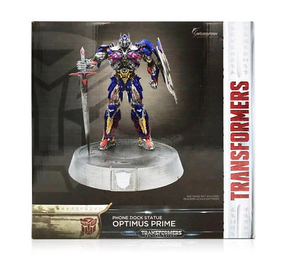 NEW Transformers 5 Last Knight Optimus Prime Phone Dock Statue iPhone Galaxy  - Image 1 of 4