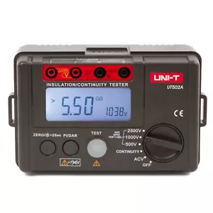 Insulation Resistance Tester UNI-T UT502A w Alligator Clip - Picture 1 of 3