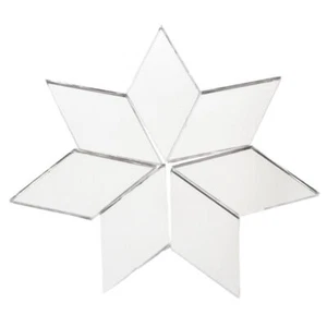 200 pieces, Silver Glass Mirror Tiles, 2x1.1cm,12 mm Home Thick Art&Craft - Picture 1 of 8