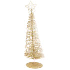 Mini Metall Weihnachtsbaum mit Spitzestern und Stnder