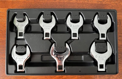 Sunex 7 piezas. Juego de llaves de pie de gallo 1, 1-1/16, 1-1/8, 1-3/16, 1-1/4, 1-3/8, 1-1/2 Foto 1 de 4