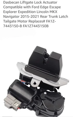 Liftgate Hatch Lock Latch Actuator for 2018 2019 Ford Escape Replace GJ5Z7443150 - Image 1 of 4