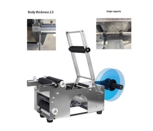 Etichettatura Bottiglia Tonda Metallo Plastica Vetro Serbatoio Acciaio Inox Semi Automatico  - Foto 1 di 17