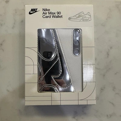 Carteira masculina prata/branco metálica Nike Air Max 90 cartões nova com etiquetas - Imagem 1 de 2