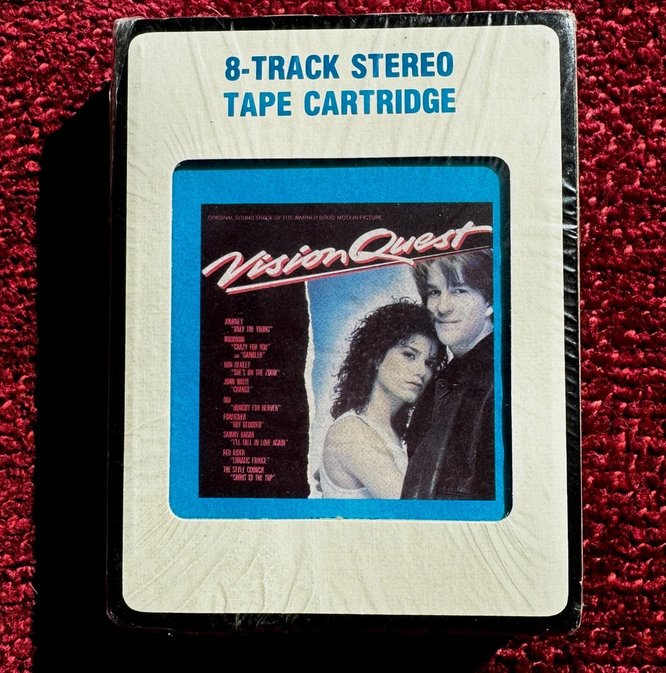 MADONNA VISION QUEST 8 TRACK SEALED TAPE CRAZY FOR YOU GAMBLER PROMO BLUE BOX LP - Image 1 of 4