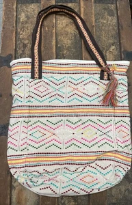 Große Southwestern Print Boho Festival Stoff Tasche Handtasche Beuteltasche - Bild 1 von 3