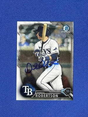 2016 Bowman Chrome Prospects #BCP96 Daniel Robertson Signed Auto Autograph - Image 1 of 3