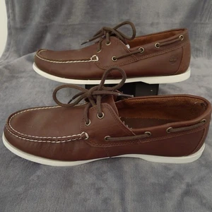 Timberland Cedar Bay 2 Eye Leather Boat Shoes Mens UK 11 Wide Fit EU45.5 - Picture 1 of 11