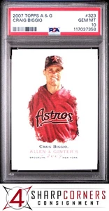 2007 TOPPS ALLEN & GINTER #323 CRAIG BIGGIO ASTROS HOF PSA 10 - Picture 1 of 3