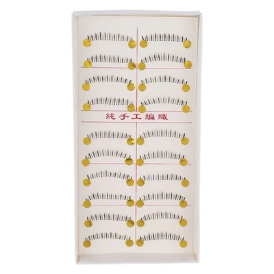 2X(10 Pares Make- Base Inferior Natural Pestañas Falsas Negras Transparente Ban2928 - Imagen 1 de 4