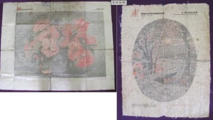 ANTIQUE 2PCS TAPESTRY PATTERNS WIEHLER D.R.G.M - Picture 1 of 12