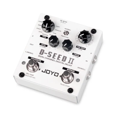 Pedal de retardo multi estéreo JOYO D-SEED-II 8 modos de retardo doble canal con "Looper" Foto 1 de 4