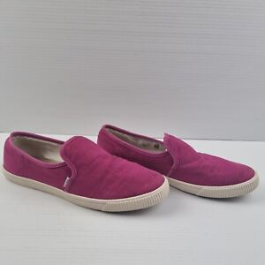 Toms Womens Pink Purple Canvas Slip On Shoes Size US 8 UK 6 EUR 38.5 25cm