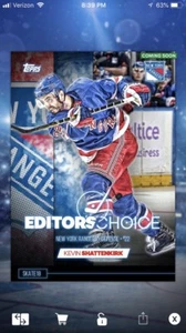 Topps Skate Kevin Shattenkirk Editors Choice Award - Digital - Picture 1 of 1