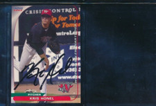 2003 Choice Winston-Salem Warthogs #15 Kris Honel signed auto autograph