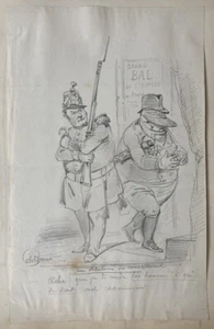 Caricature de Charles Vernier (1813-1892). Un désabonné du Constitutionnel. - Picture 1 of 4