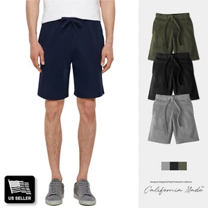Mens Sweat Shorts Fleece Gym Pants Modern Lounge Summer Casual Active - Picture 1 of 10